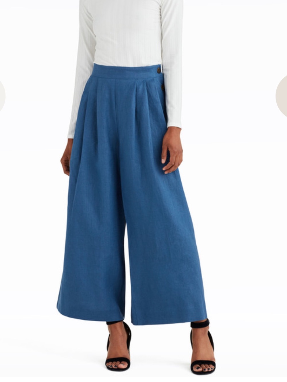 Mara Hoffman Angie Wide-Leg Button-Side Pants Size 8